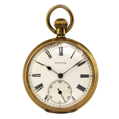 Silver ZENITH watch in gilt 